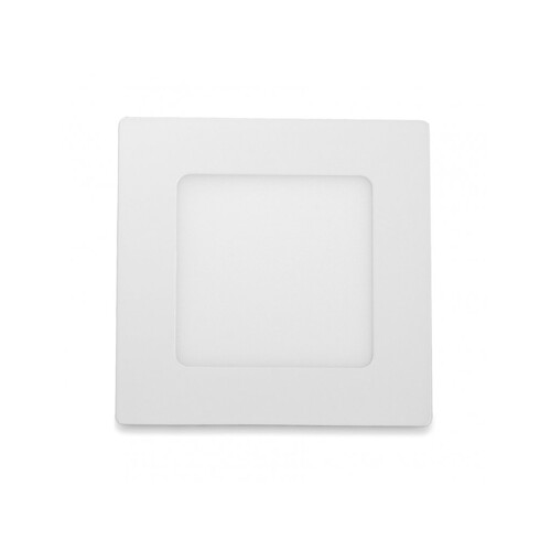 Bílý vestavný LED panel 6W čtverec 120x120mm - studená bílá