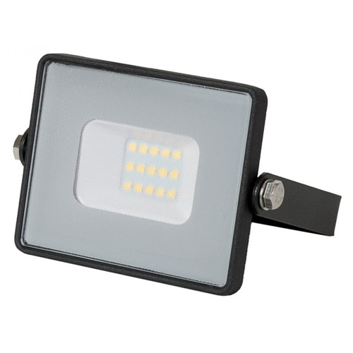 Černý LED reflektor 10W Premium - teplá bílá
