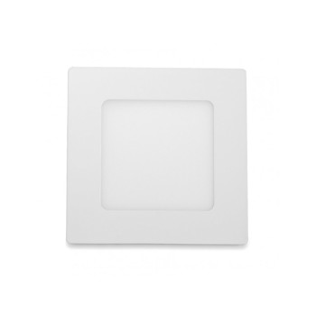Bílý vestavný LED panel 6W čtverec 120x120mm - teplá bílá