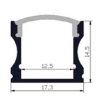 Hliníkový profil pro led pásky HIGH WIDE-UP - 1metr