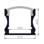 Hliníkový profil pro led pásky HIGH WIDE-UP - 1metr