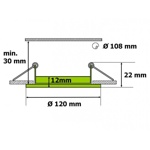 LED panel 6W kruh 120mm