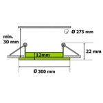 LED panel 24W kruh 300mm