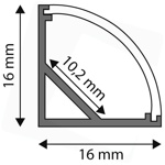Hliníkový profil pro led pásky CORNER - 2metry
