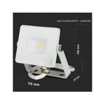 Bílý LED reflektor 10W Premium - teplá bílá