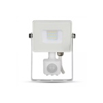 Bílý LED reflektor 10W s pohybovým čidlem Premium - teplá bílá
