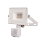 Bílý LED reflektor 10W s pohybovým čidlem Premium - denní bílá