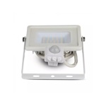 Bílý LED reflektor 30W s pohybovým čidlem Premium - teplá bílá