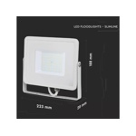 Bílý LED reflektor 50W Premium - denní bílá