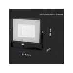 Černý LED reflektor 50W Premium - teplá bílá