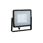 Černý LED reflektor 50W Premium - studená bílá