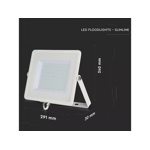 Bílý LED reflektor 100W Premium - teplá bílá