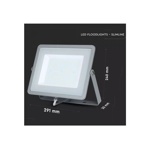 Šedý LED reflektor 100W Premium - studená bílá