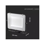Černý LED reflektor 150W Premium - studená bílá