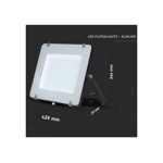 Černý LED reflektor 200W Premium - denní bílá