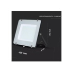 Černý LED reflektor 200W Premium - studená bílá